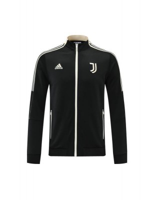 Juventus Black White Soccer Jacket Men's Football Tracksuit Training 2021-2022