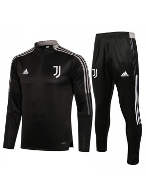 Juventus Deep Gray Men's Soccer Tracksuit Football Kit 2021-2022