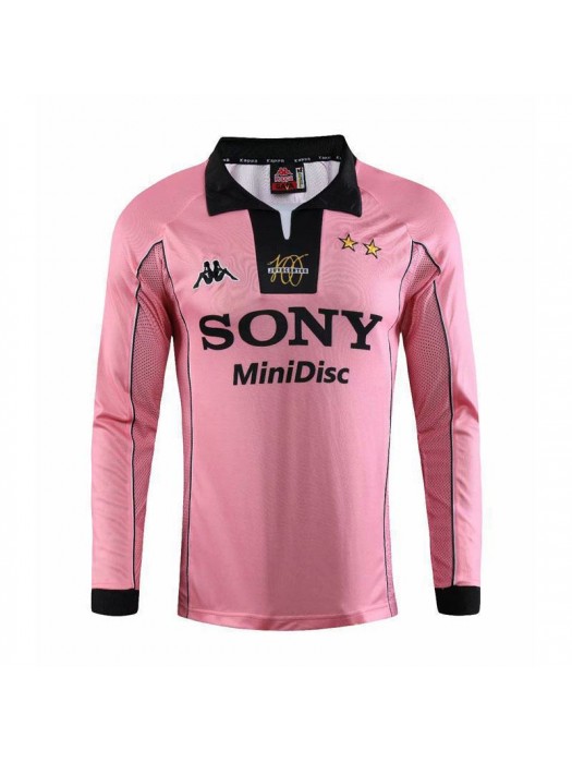 Juventus Away Long Sleeve Retro Mens Soccer Jersey Football Shirt 1997-1998
