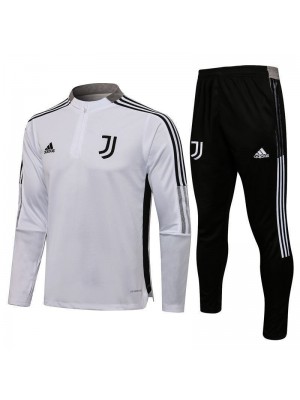 Juventus White Men's Soccer Tracksuit Football Kit 2021-2022