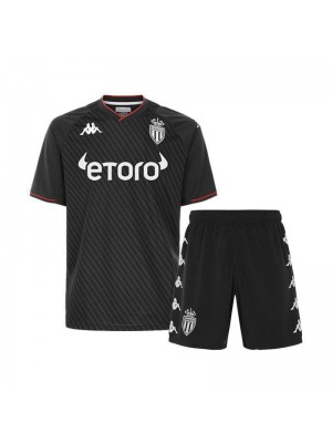 AS Monaco Away Kid Kit Soccer Jerseys Football Shirts Uniforms 2022-2023