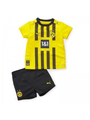 Borussia Dortmund Kids Home Kits Soccer Jersey Youth Football Shirts Child Uniforms 2022-2023