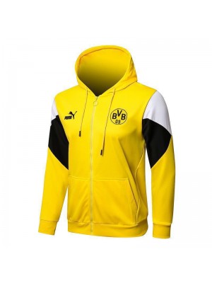 Borussia Dortmund Yellow Men's Football Hooded Jacket Soccer Tracksuit 2021-2022