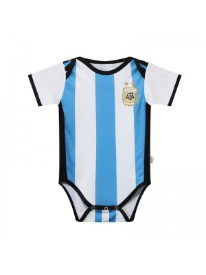 Argentina Home Baby Onesie Infant Soccer Jersey Toddler Football Shirts Jumpsuit 2022-2023