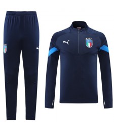Italy Soccer Tracksuit Set Men's Royal Blue Football Training Wear 2022-2023