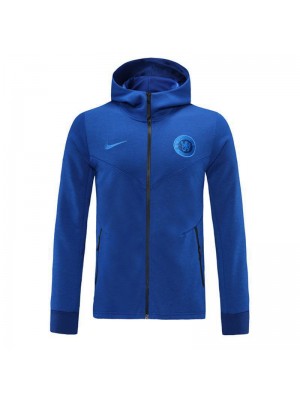 Chelsea Blue Soccer Hoodie Jacket Mens Football Tracksuit Training 2021-2022