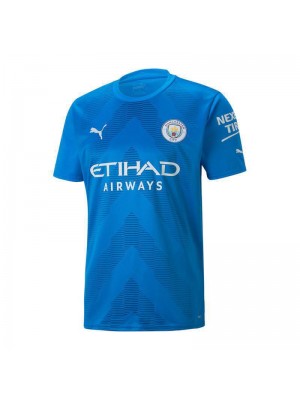 Manchester City Blue Goalkeeper Soccer Jerseys Men's Football Shirts Uniforms 2022-2023