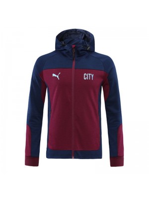Manchester City Red Soccer Hoodie Jacket Men's Football Tracksuit Training 2021-2022